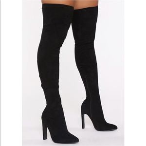 Over The Knee Boots - Black